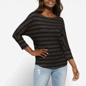 Nordstrom LUSH Dolman Top Casual Relaxed Fit Mauve/Black SZ LARGE